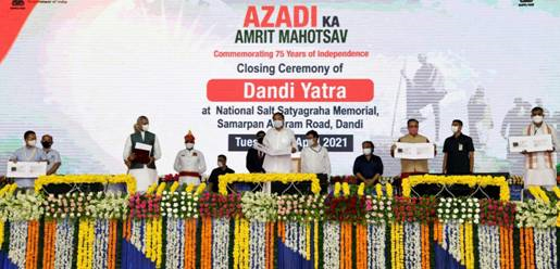Closing Ceremony of 25-day long ceremonial Dandi March