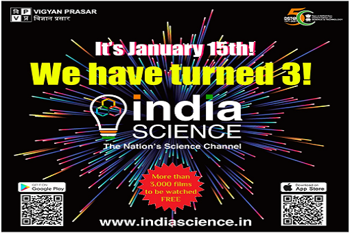 The Nation’s Science Channel “India Science” Celebrates Third Anniversary